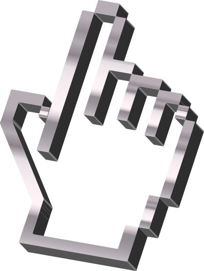 3d hand cursor pointer