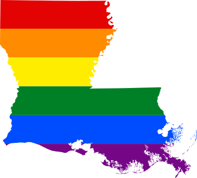 LGBT flag map of Louisiana 1