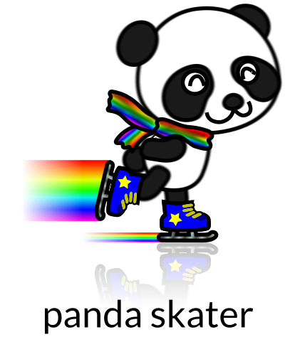 panda skater recolored