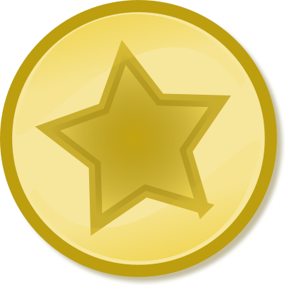 circle star icon yellow