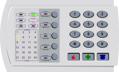 alarm system control panel nx 124