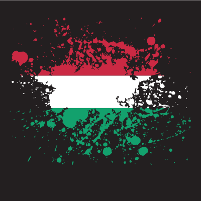 hungary flag ink grunge 1