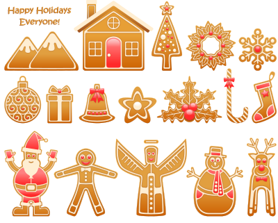 gingerbread xmas set