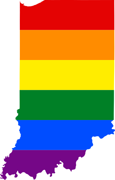 LGBT flag map of Indiana 1