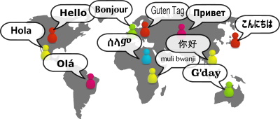 world map withgreetings