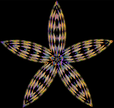 Checkered Flower Shape 2