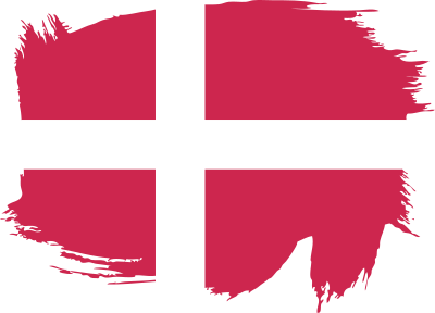painted flag of denmark
