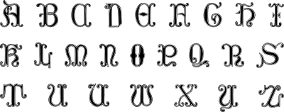 vintage english alphabet 37