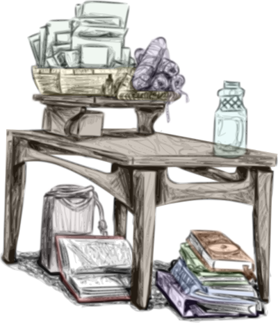 table sketch color