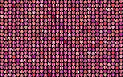 Prismatic Alternating Hearts Pattern Background 9