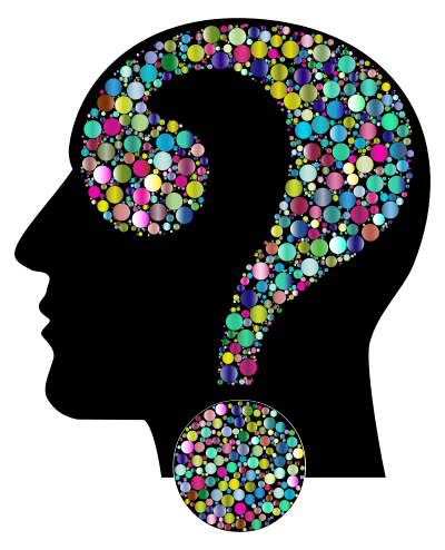 Colorful Question Head Circles 12