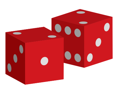 Two red dice
