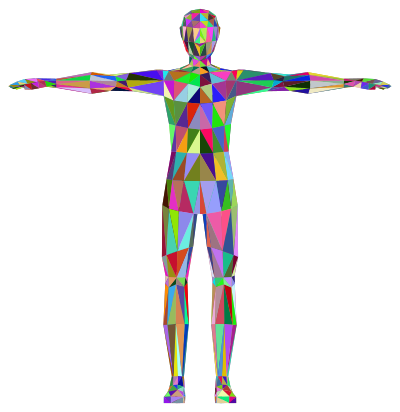 Prismatic Low Poly Human Male