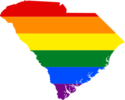 LGBT flag map of South Carolina 1