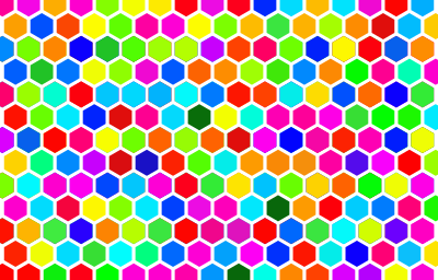 Colorful Hex Grid Pattern 4