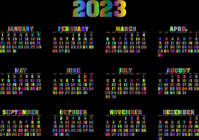 2023 calendar polyprismatic