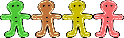 colorful gingerbread men