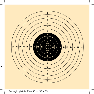 Bersaglo  pistola 25 50m 55x55