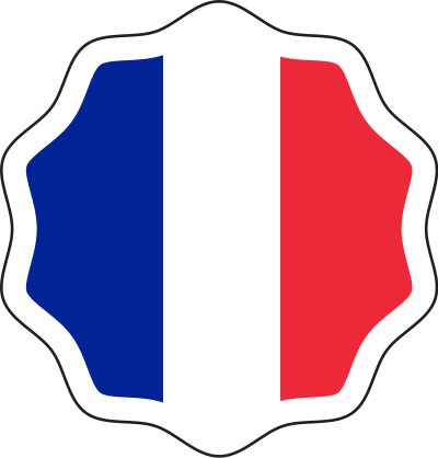 french round sticker