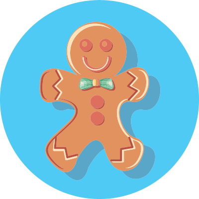 gingerbread man icon