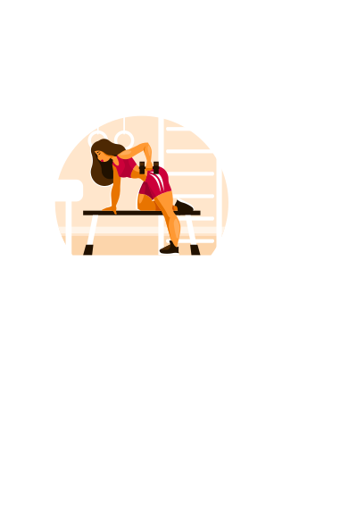 woman with dumbbells vector