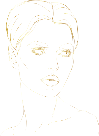 woman by gdakaska line art gold no silhouette