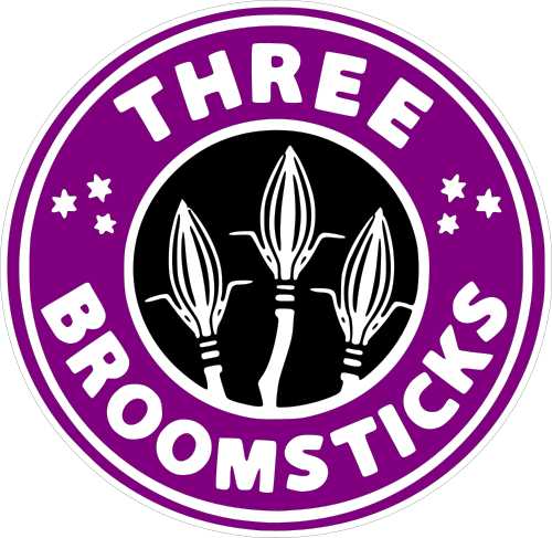 three broomsticks starbucks logo