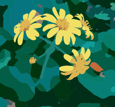 yellowflowersongreen