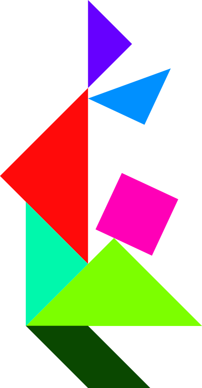 Tangram shape people 12