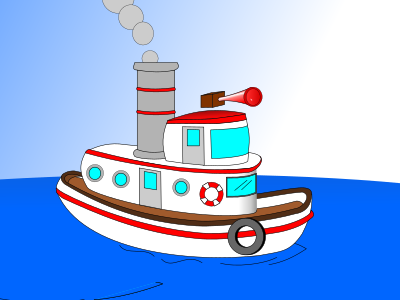Cartoon Tug Boat Large v3
