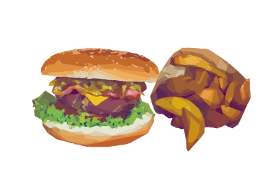 burgerpotatowedges