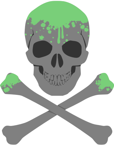 skull splatter grime