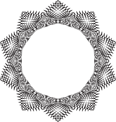geometric negative space frame