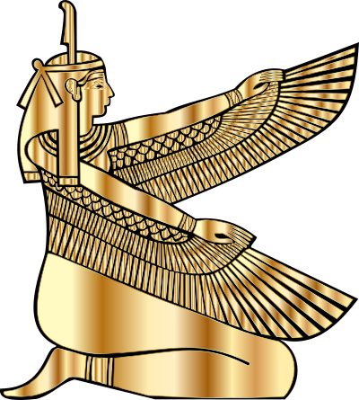 egyptian goddess maat gold