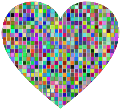 Prismatic Mosaic Heart