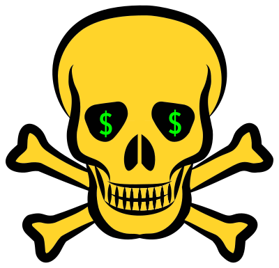 skull and crossbones money