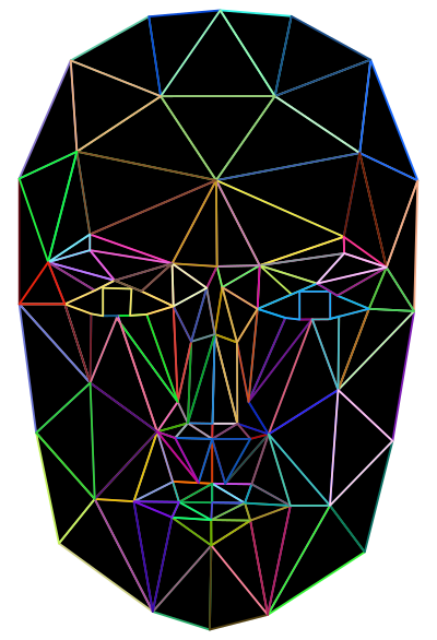 Prismatic Low Poly Wireframe Head