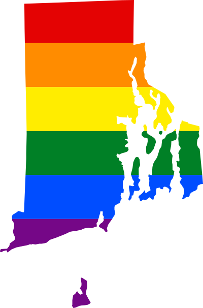 LGBT flag map of Rhode Island 1