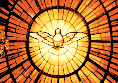 dove in glasswindow