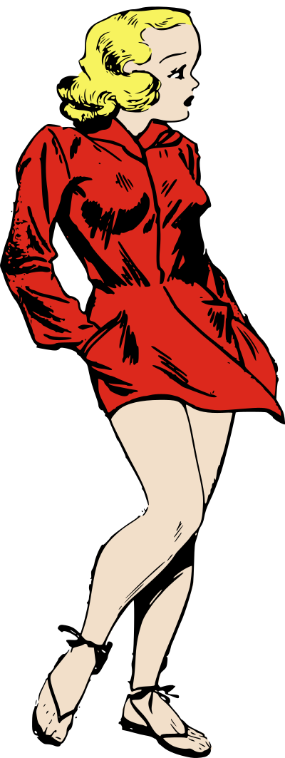 reddressgirlpinup lady reddress