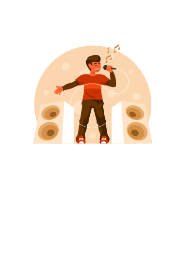 singing teenager