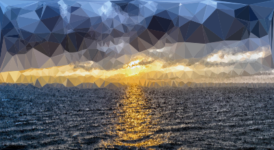 Low Poly Ocean Sunset
