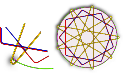 lines reflecting of circle g