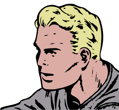 serious man in gray