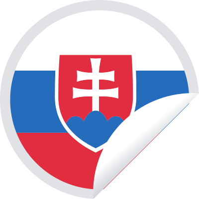 slovakia peeling round sticker
