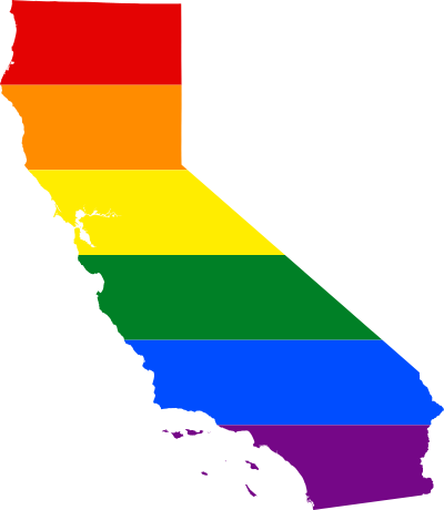 LGBT flag map of California 1