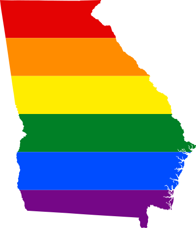 LGBT flag map of Georgia 1