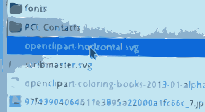 Select the saved svg file