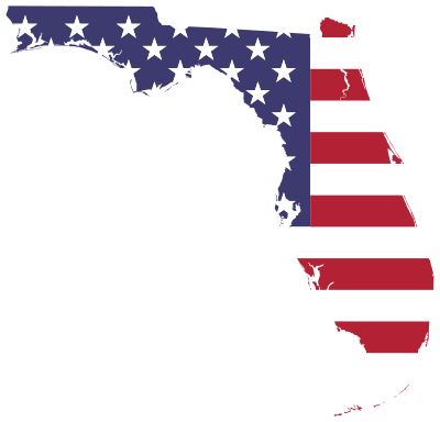 Florida America Flag Map