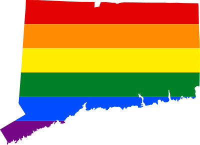 LGBT flag map of Connecticut 1